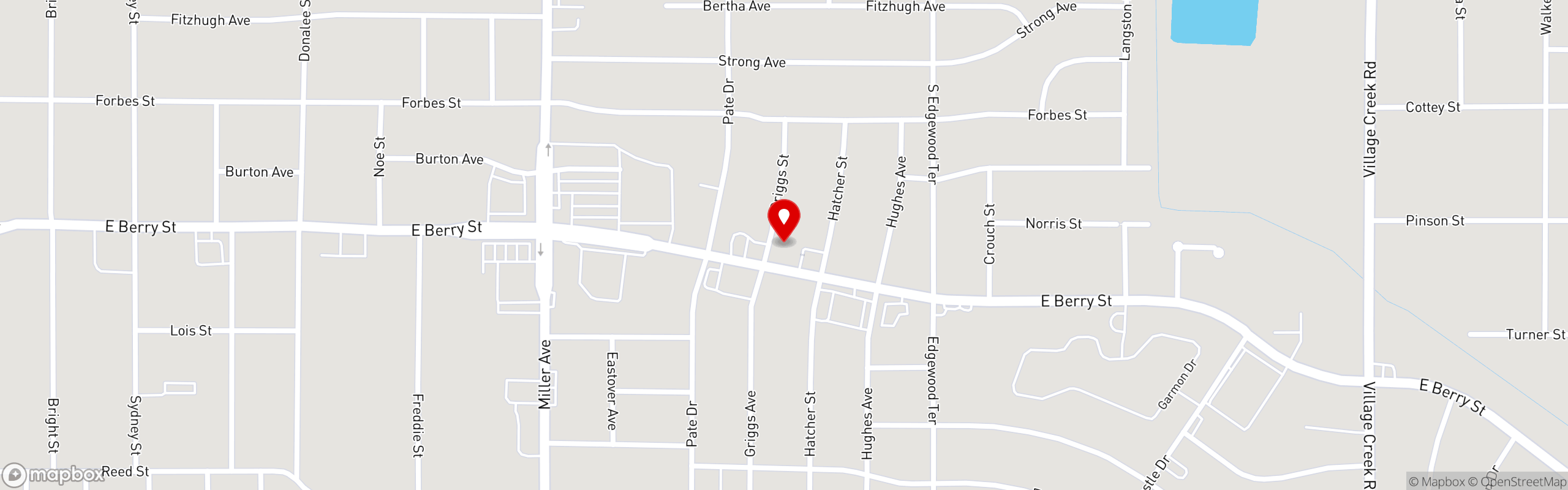 Street map pinning Taqueria El Arquito in Berry