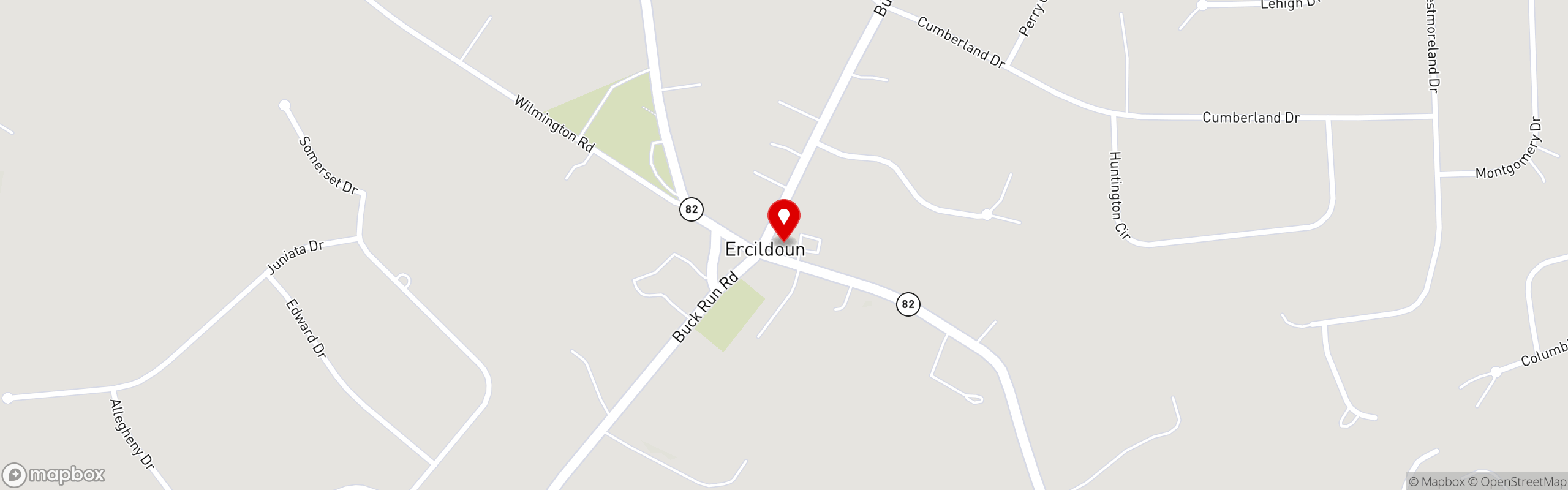 Street map pinning Doe Run Catering in Doe Run Catering