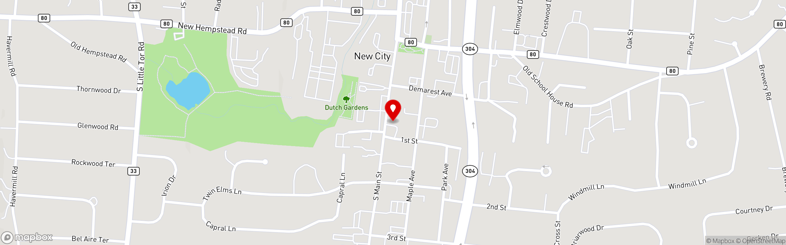 Street map pinning David's Bagels in David's Bagels