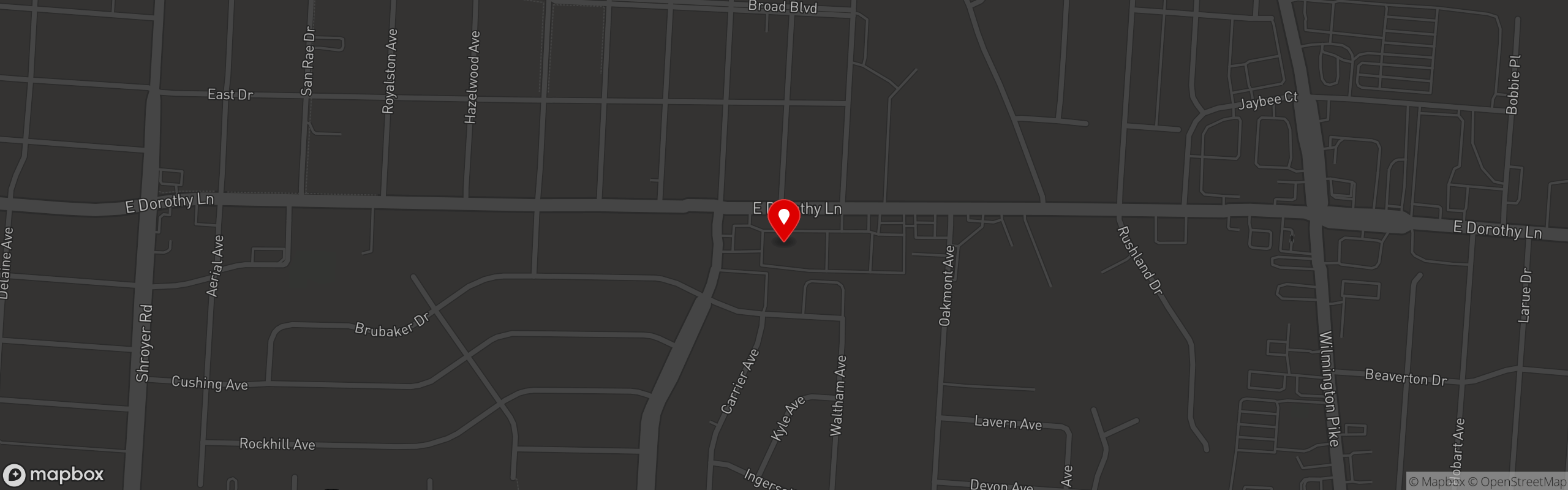 Street map pinning Submarine House in Kettering, OH