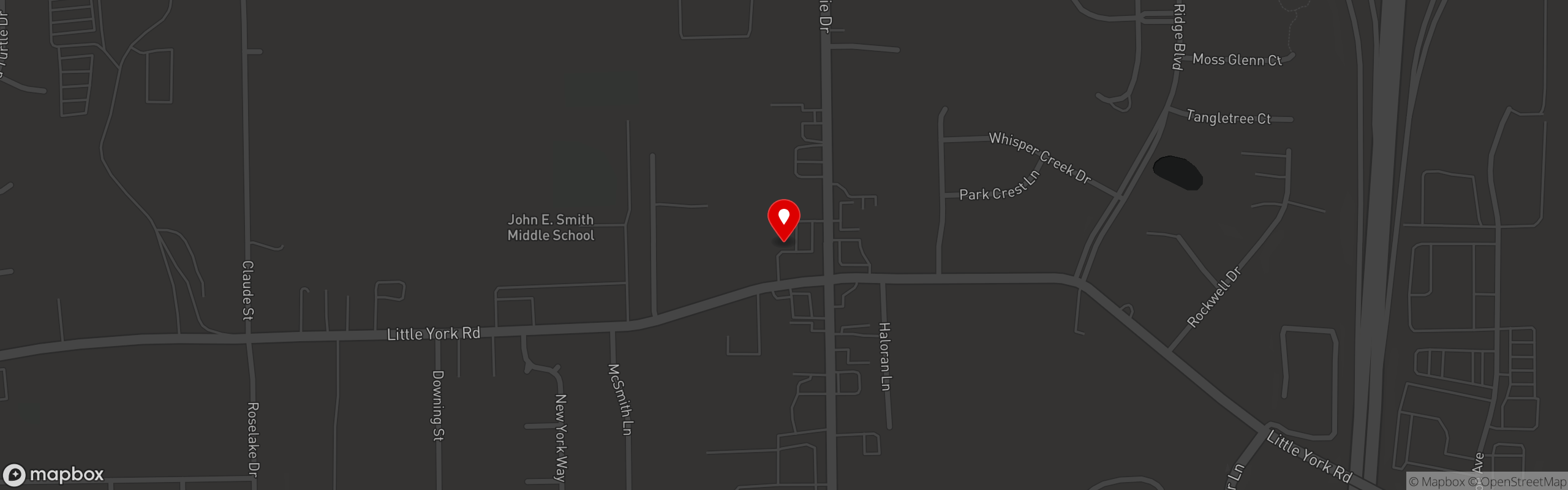 Street map pinning Submarine House in Vandalia, OH