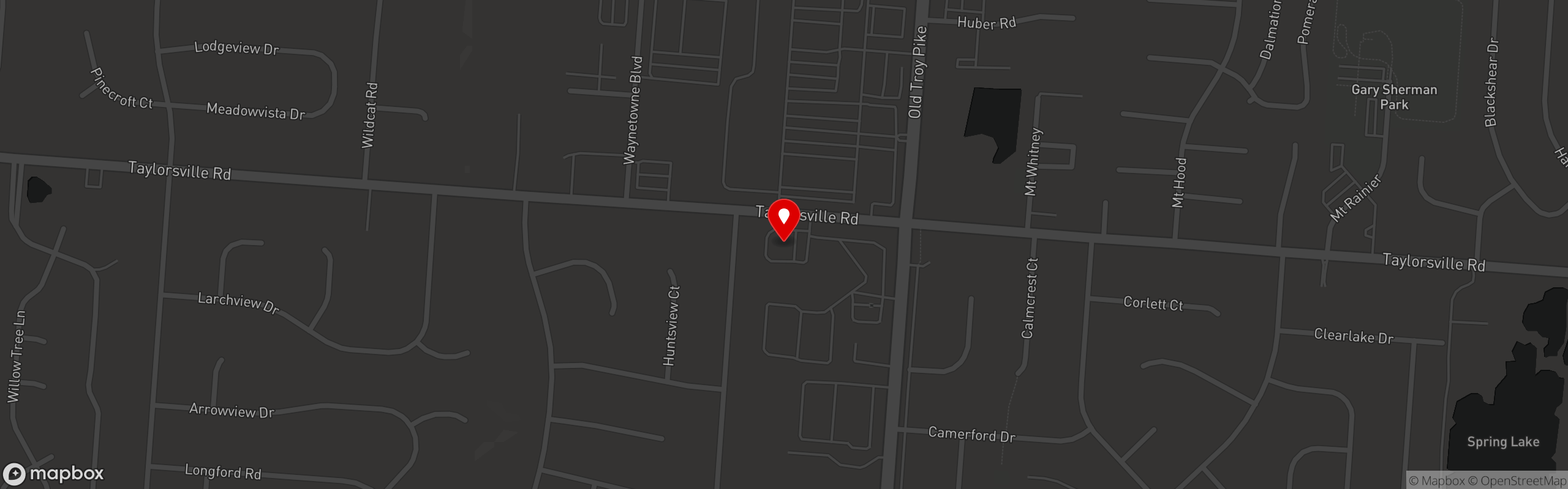 Street map pinning Submarine House in Huber Heights, OH