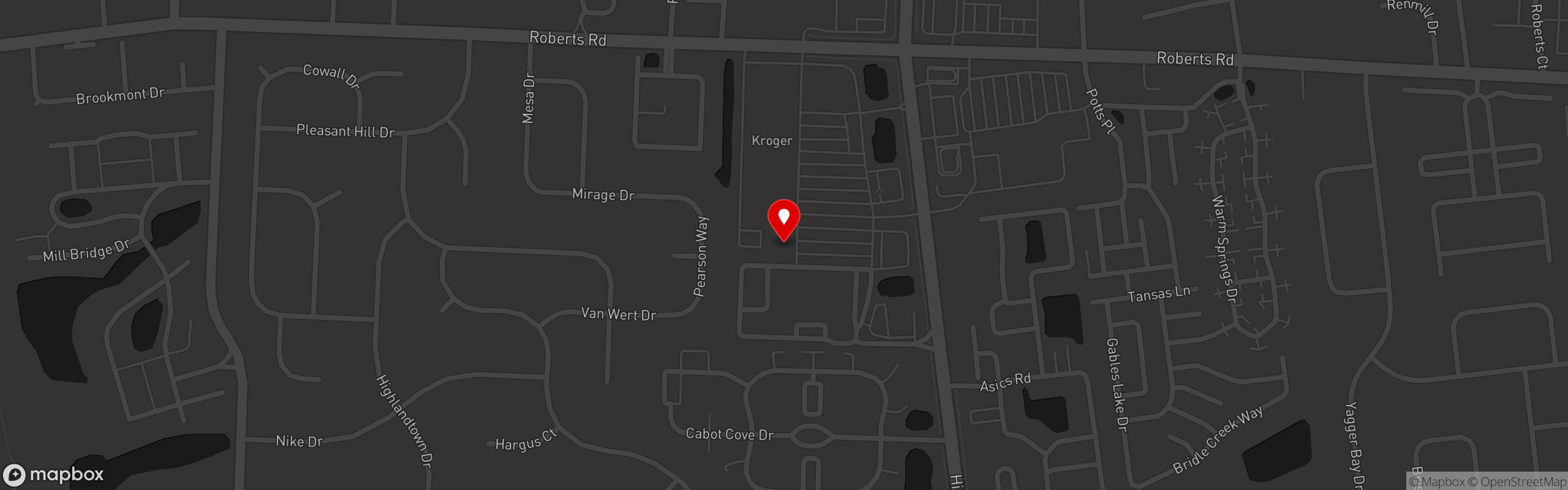 Street map pinning Submarine House in Hilliard, OH