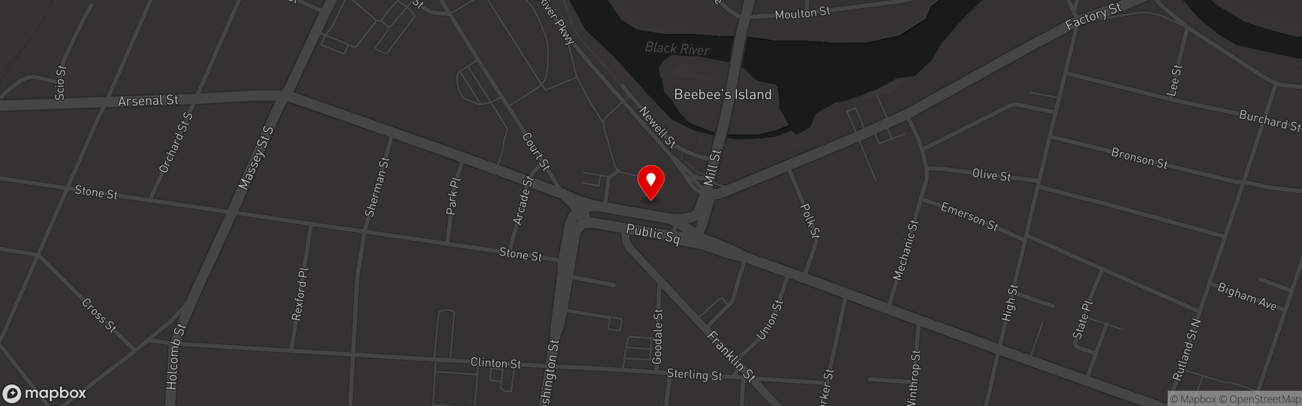 Street map pinning Bad Apple Downtown in Bad Apple Downtown