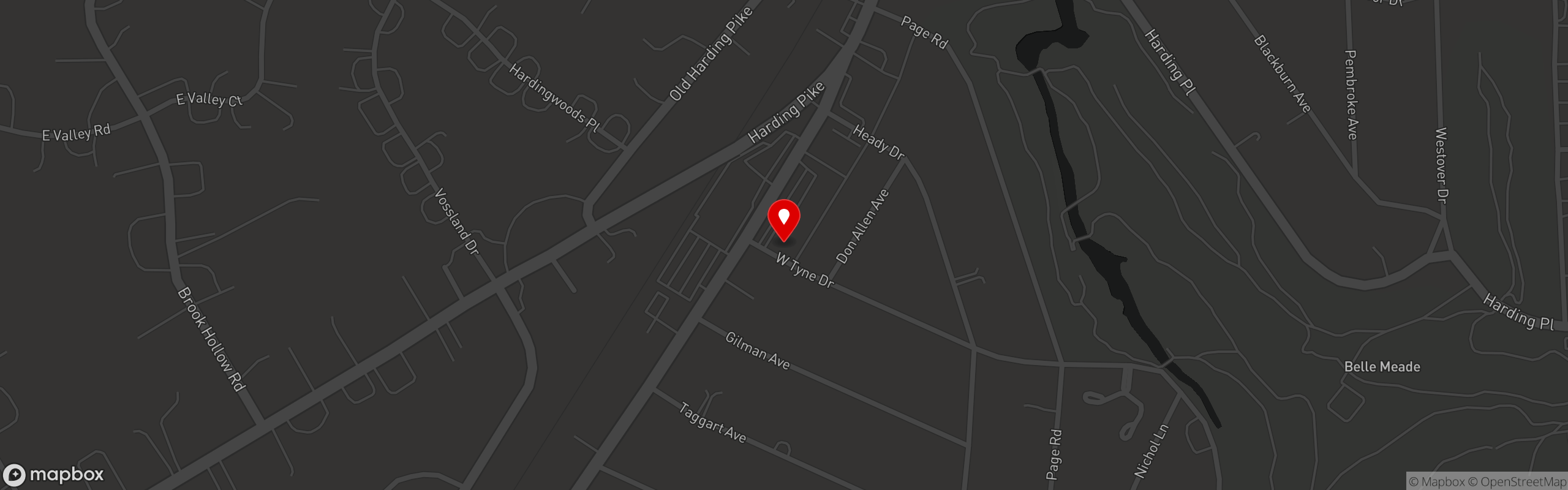 Street map pinning Sam's Place in Belle Meade, TN