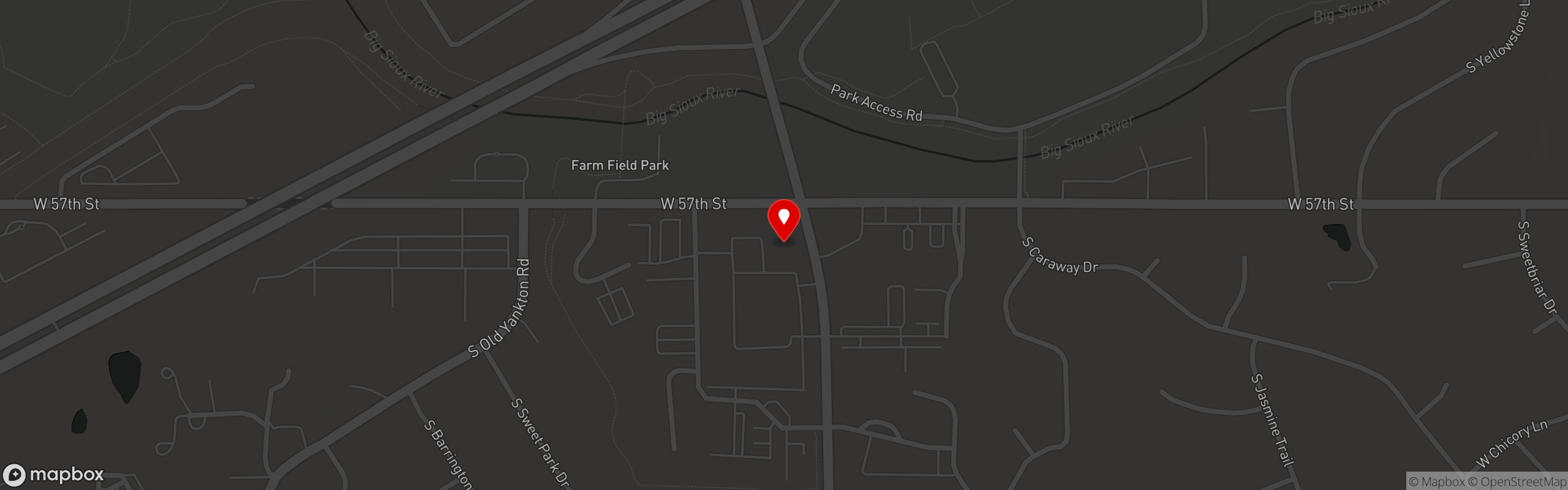 Street map pinning Let It Fly Sports Bar in Sioux Falls