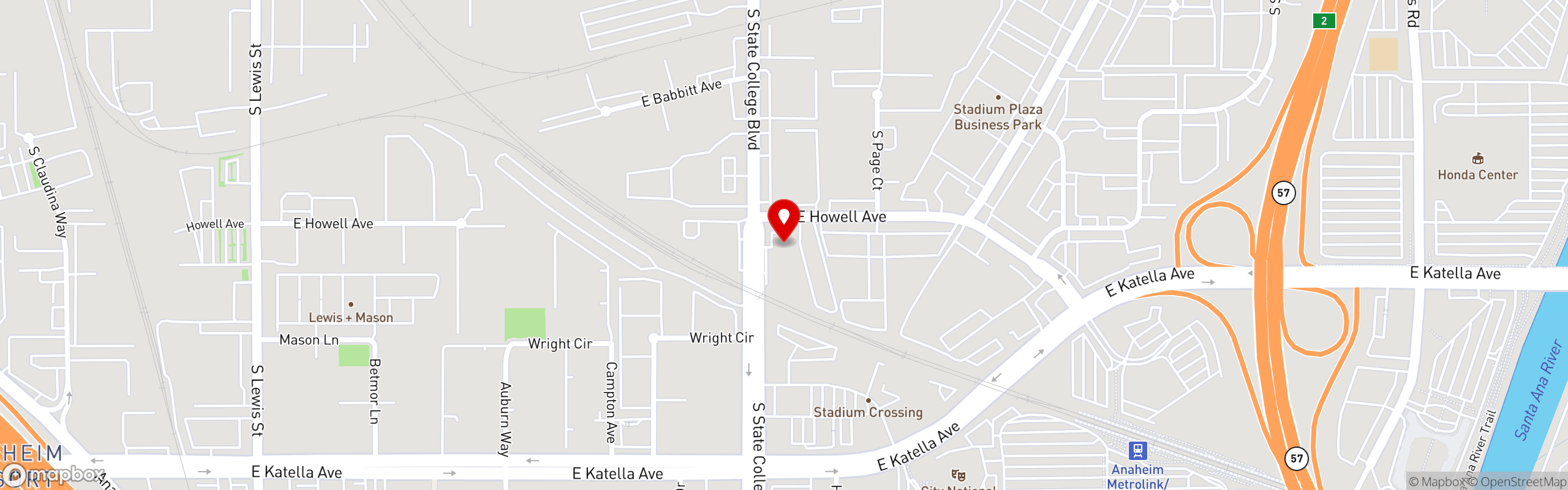 Street map pinning Taqueria el Poblano in Taqueria el Poblano - South State College Blvd