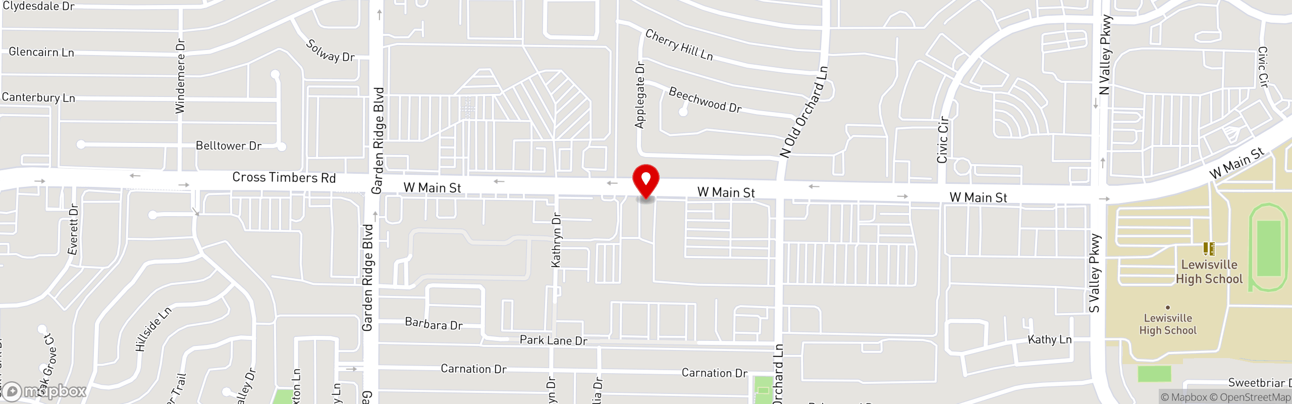 Street map pinning Angelina's Mexican Restaurant in Angelina's Mexican Restaurant - Lewisville