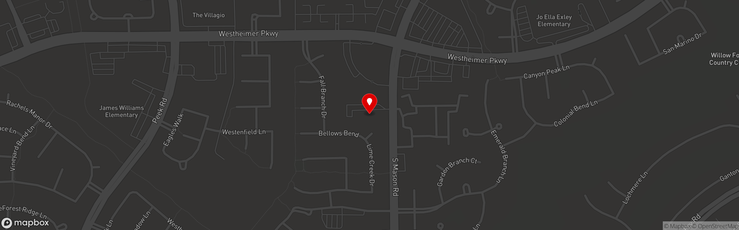 Street map pinning La Argentina Gelato & Coffee in KATY