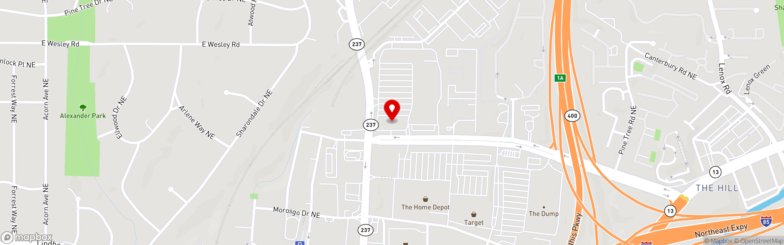 Street map pinning GE Southern Food in GE Southern Food