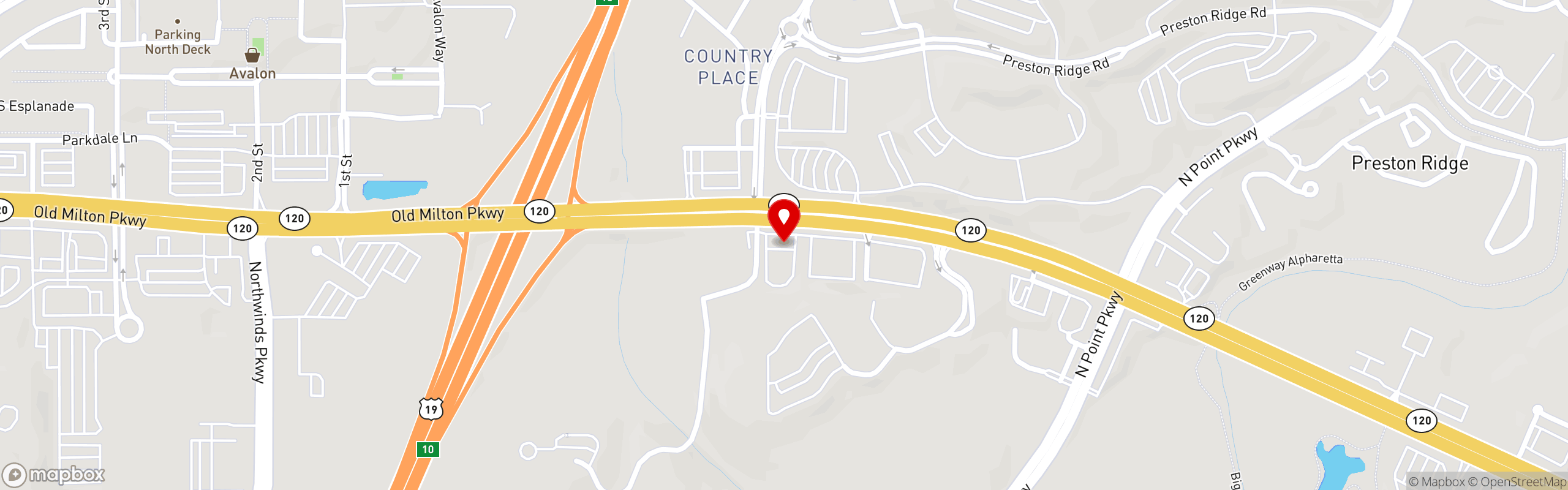 Street map pinning Bezoria in Bezoria - Alpharetta