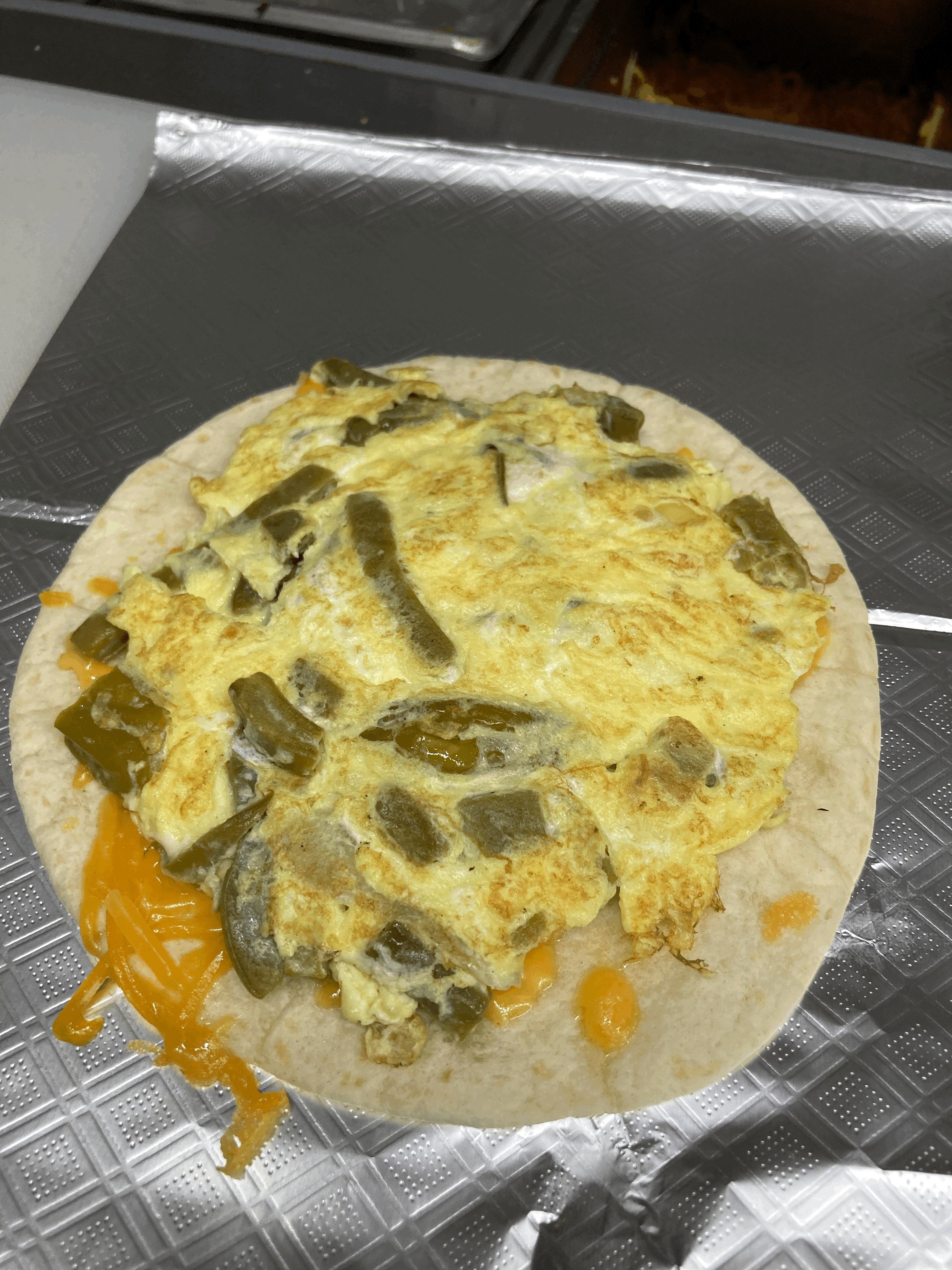 Delicious egg tortilla meal