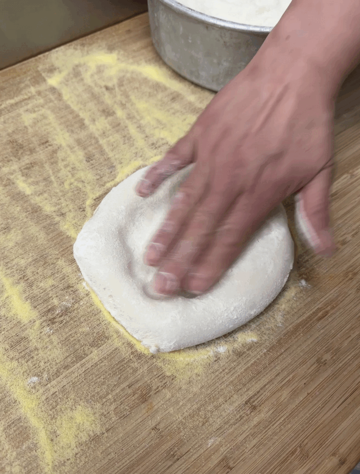 How to stretch dough GIF
