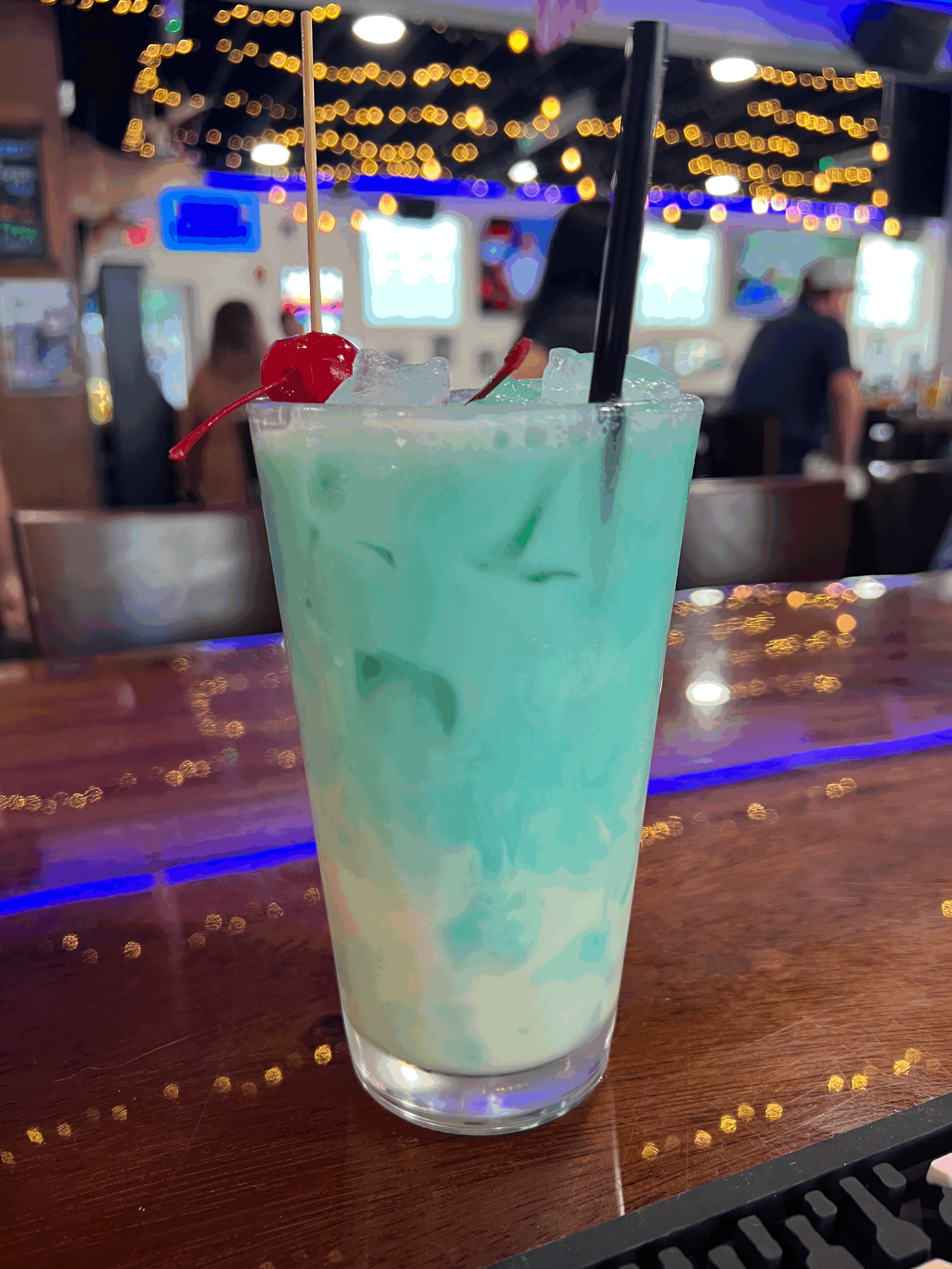 Blue Coconut Daiquiri Special at Sharky's NSB for Jimmy Buffet Day