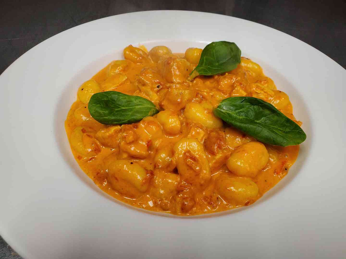gnocci in pink vodka