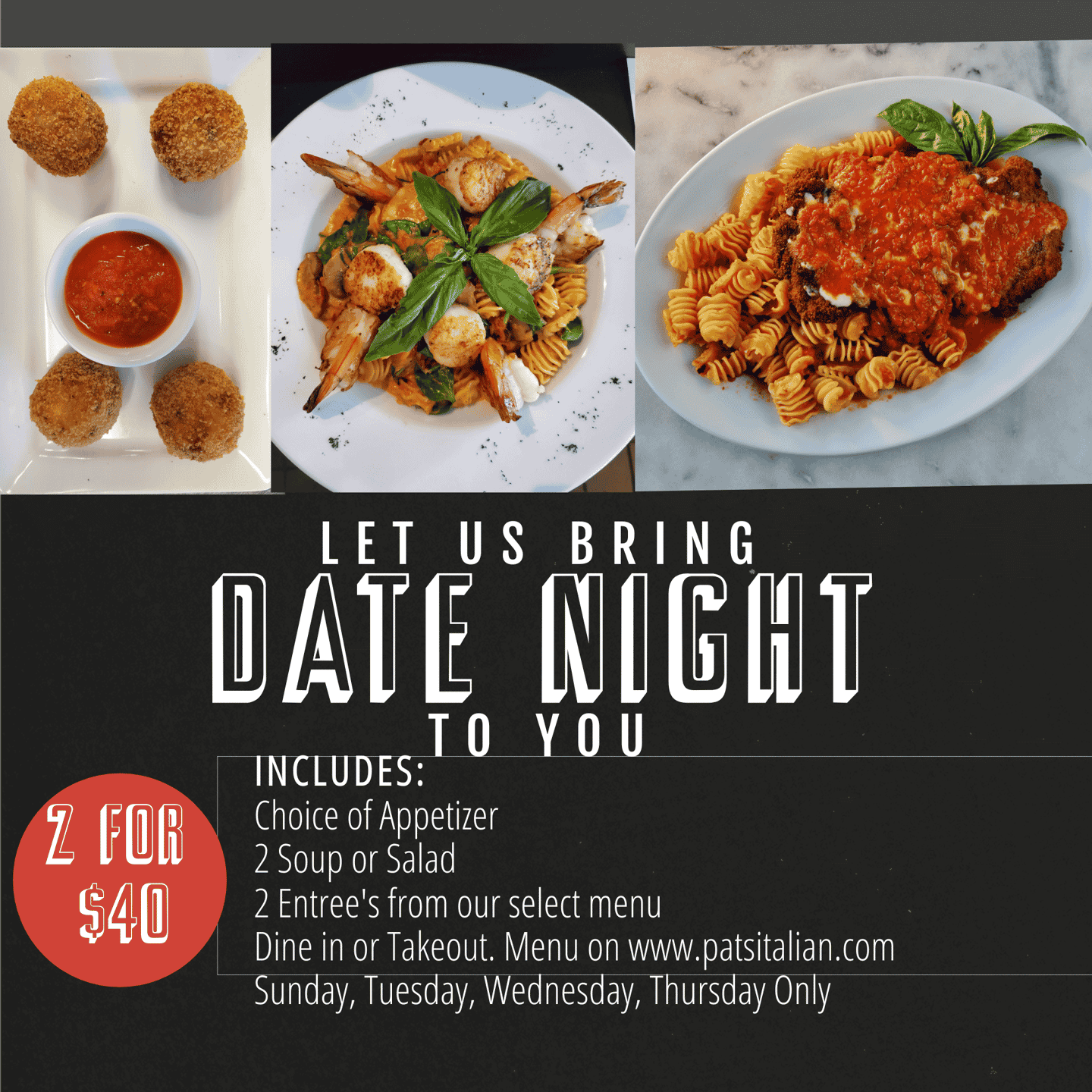 2 for $40 Menu (JOHNSTON)