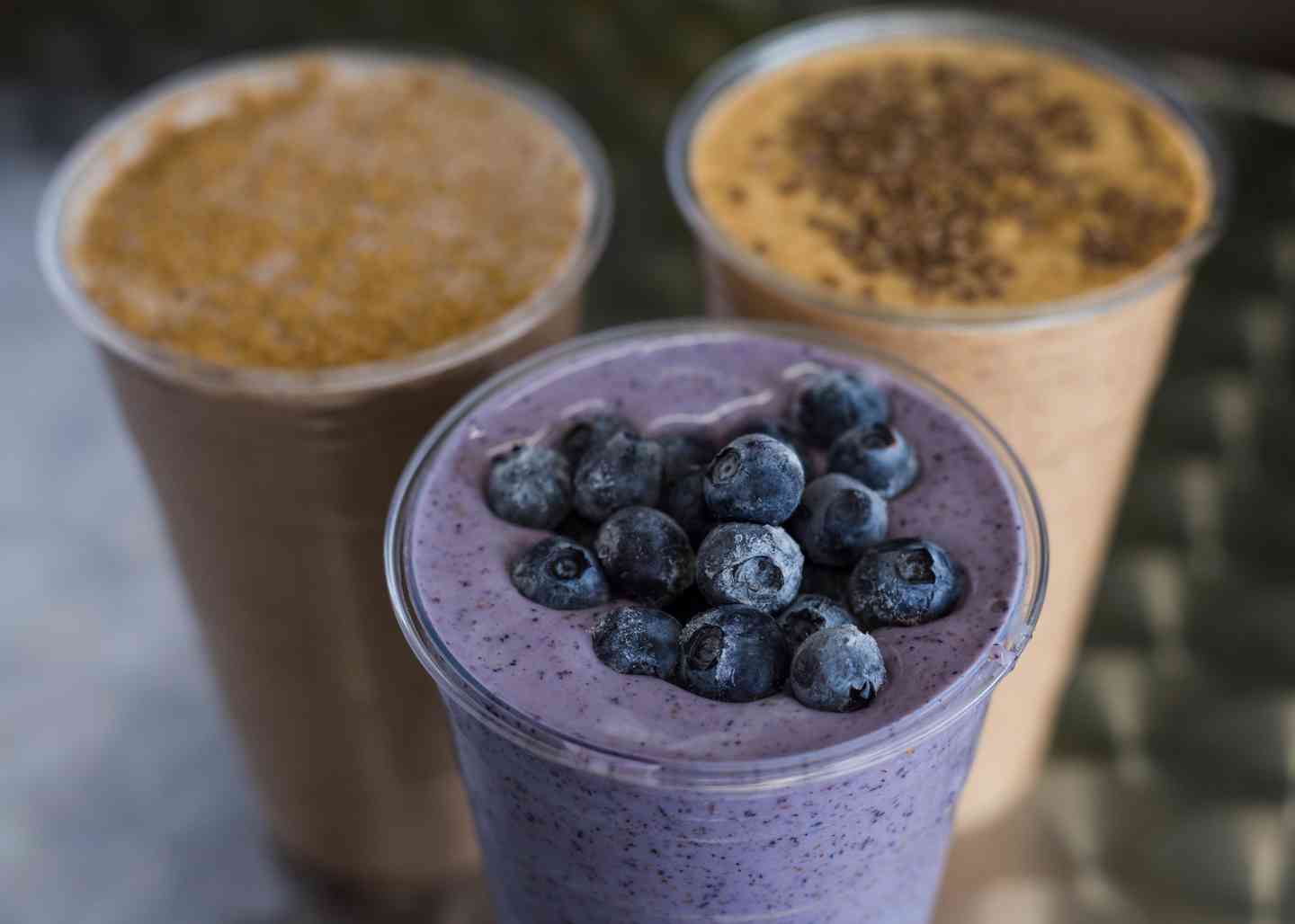 three blended drinks