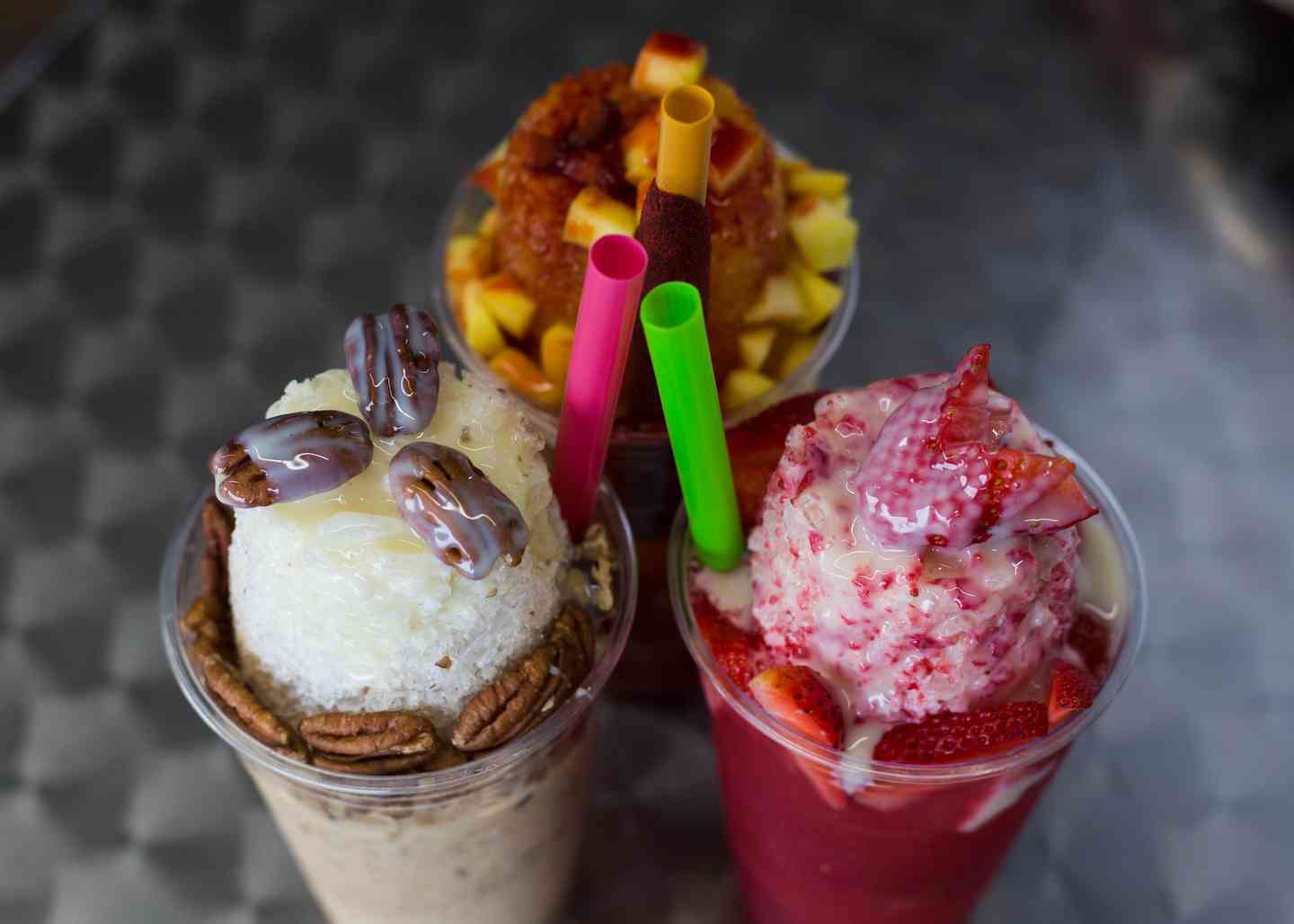 three blended drinks
