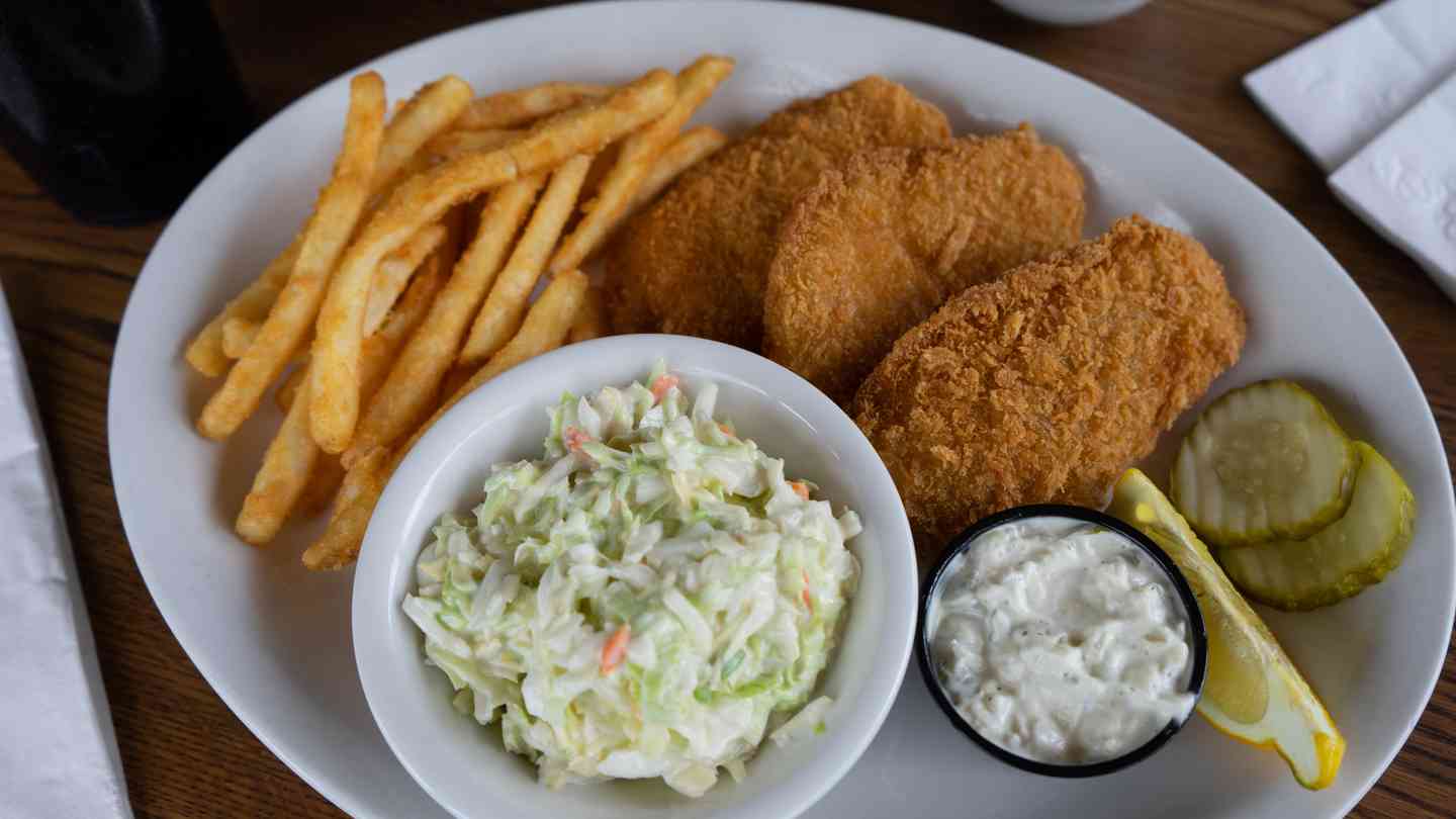 #17 Fish & Chips with French Fries & Cole Slaw