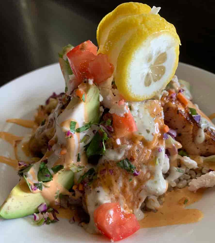 Salmon Avocado Ancho Chili Bowl