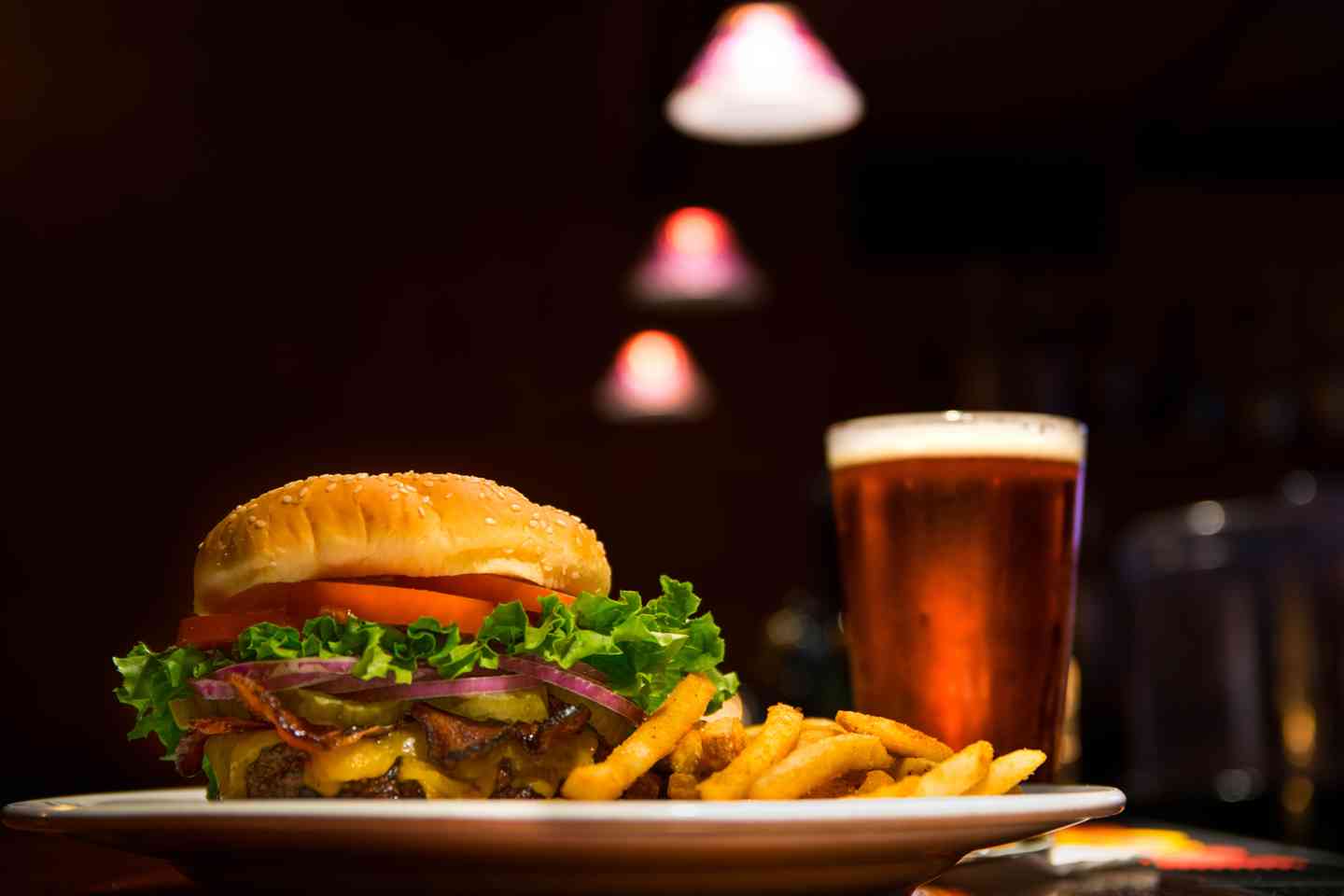 burger and beer