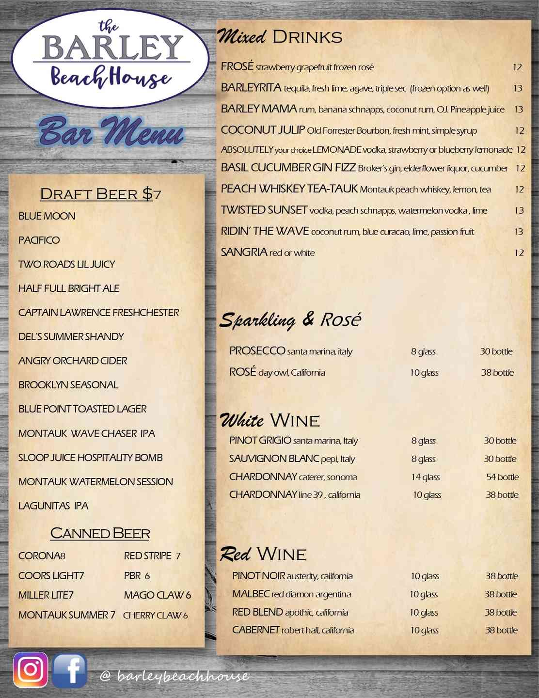 Drink Menu