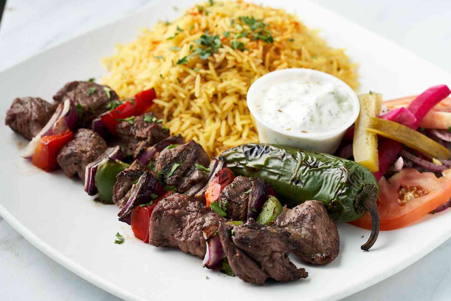 Lamb or Beef Kabob (Lahm Meshwi)