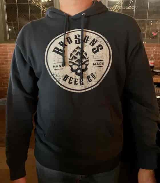 UNISEX Navy Blue Round Logo Hoodie