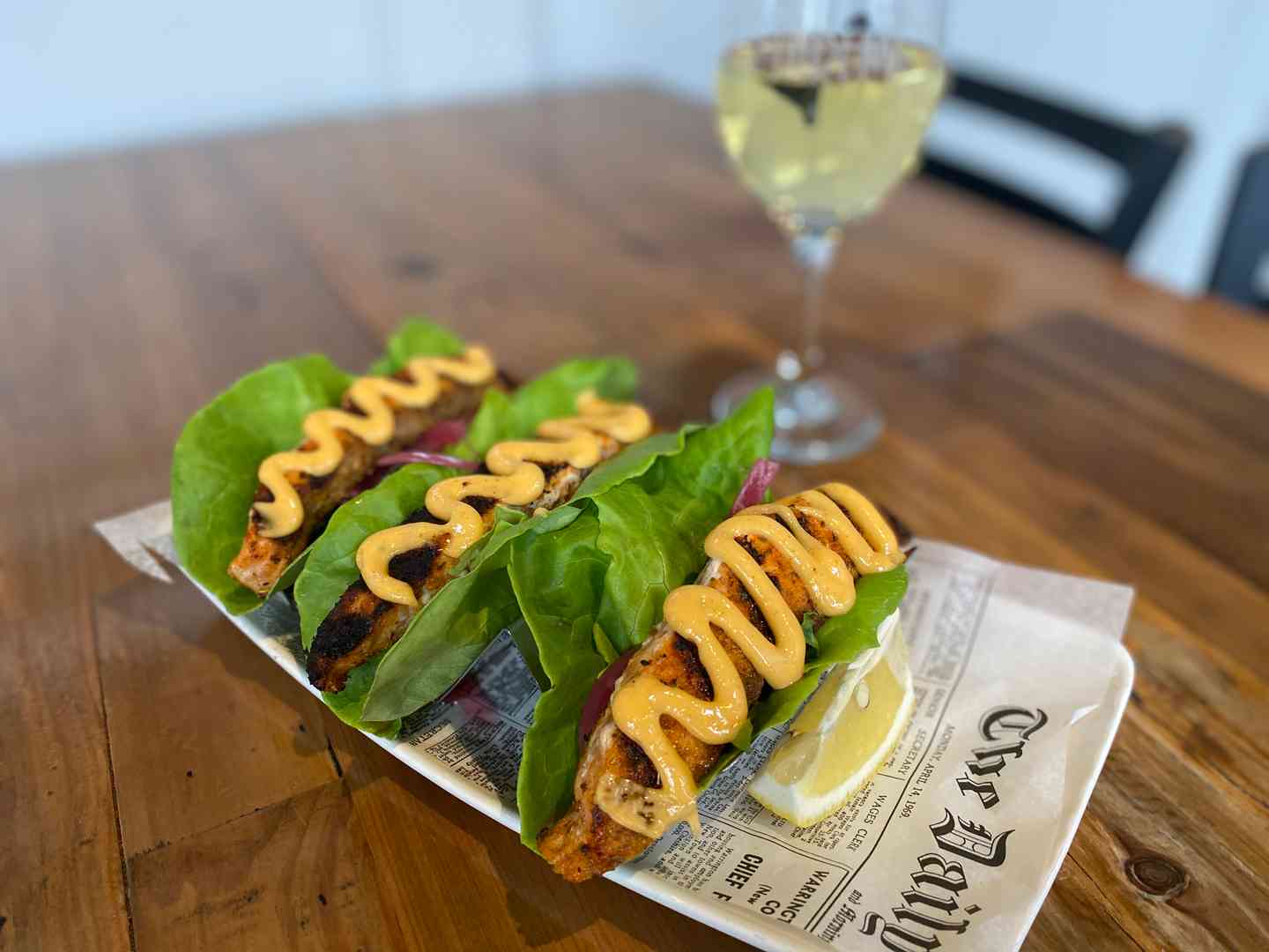 Blackened Salmon Lettuce Wraps
