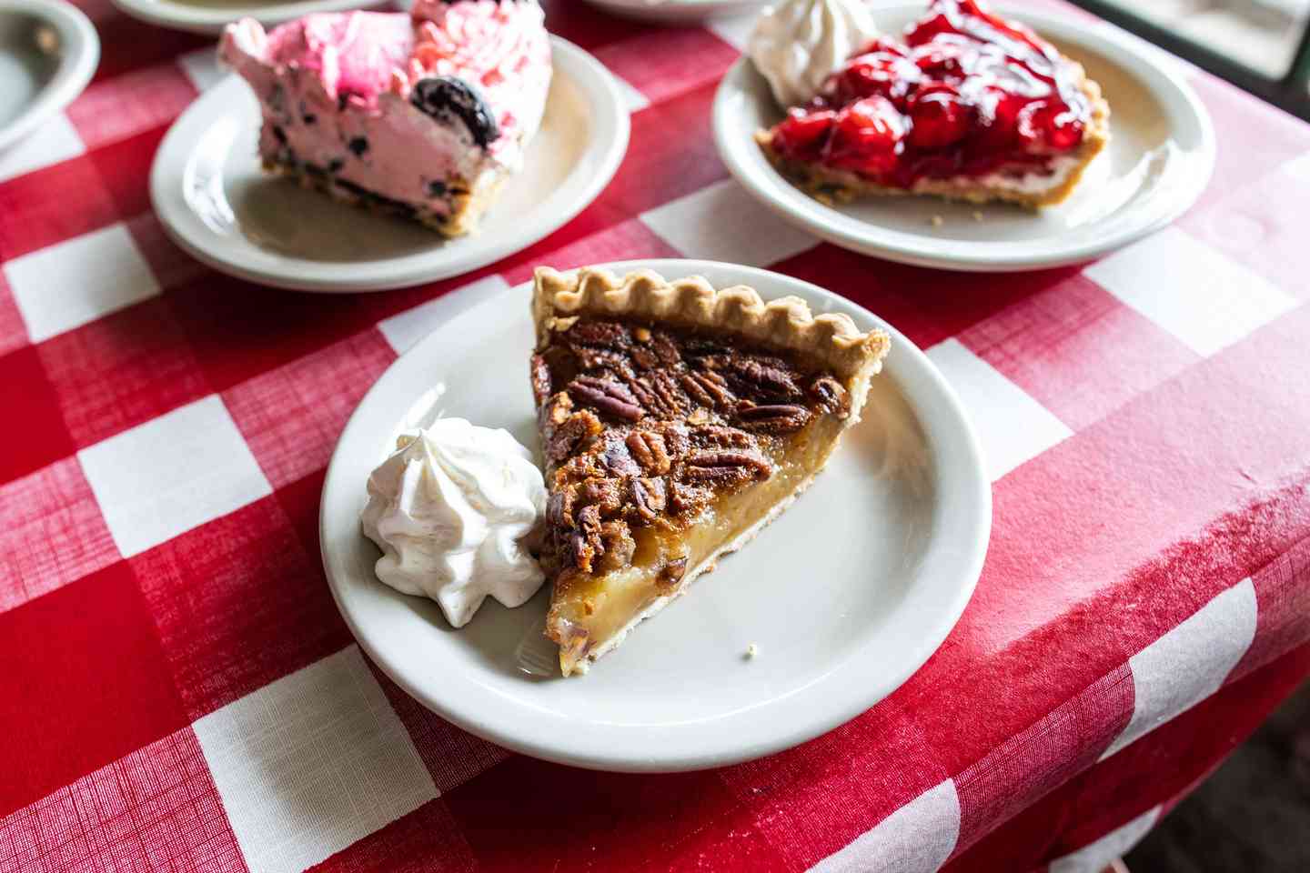 three pie slices