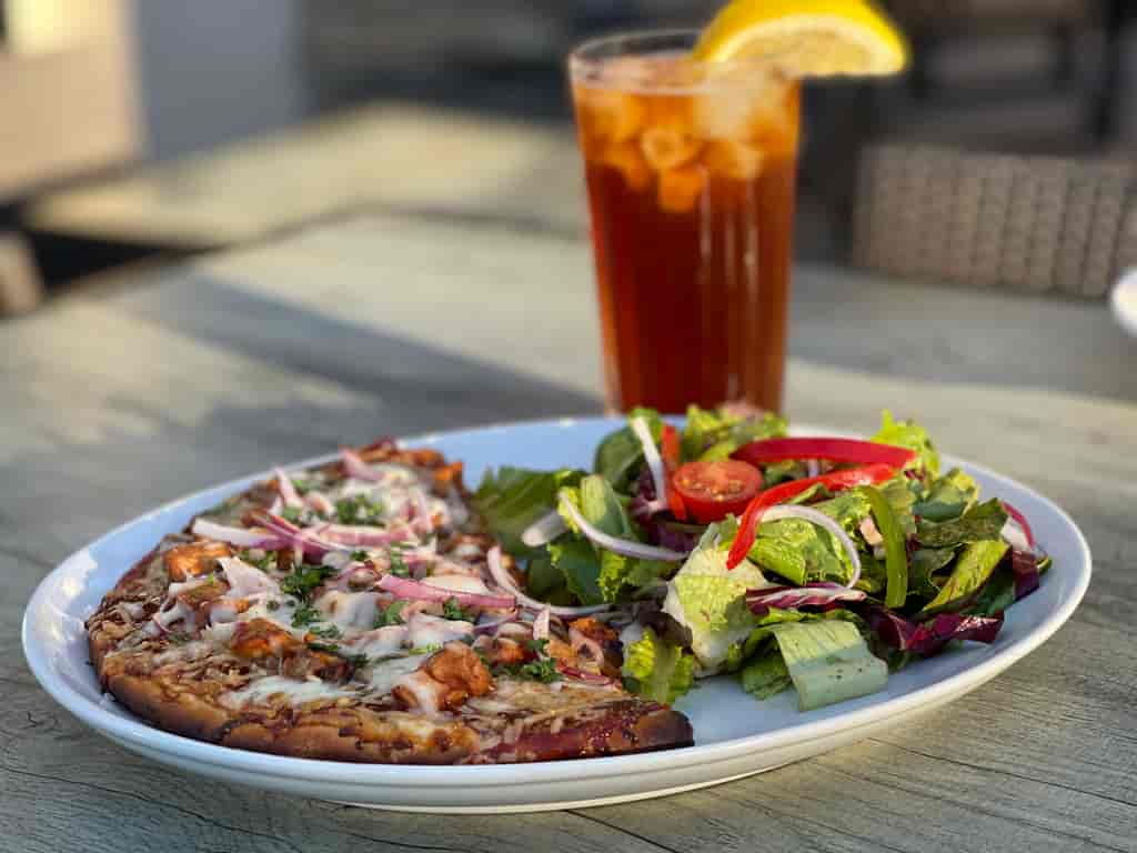 Half BBQ Chicken Pizza