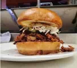 NEW! BKQ Smoked Pulled Pork Sandwich