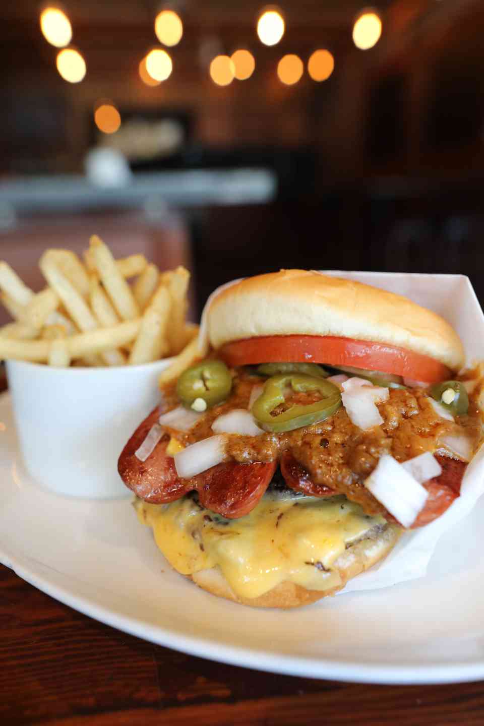 Thursday - Weekend Special-"Double Play" Chili Dog Double Cheese Burger":