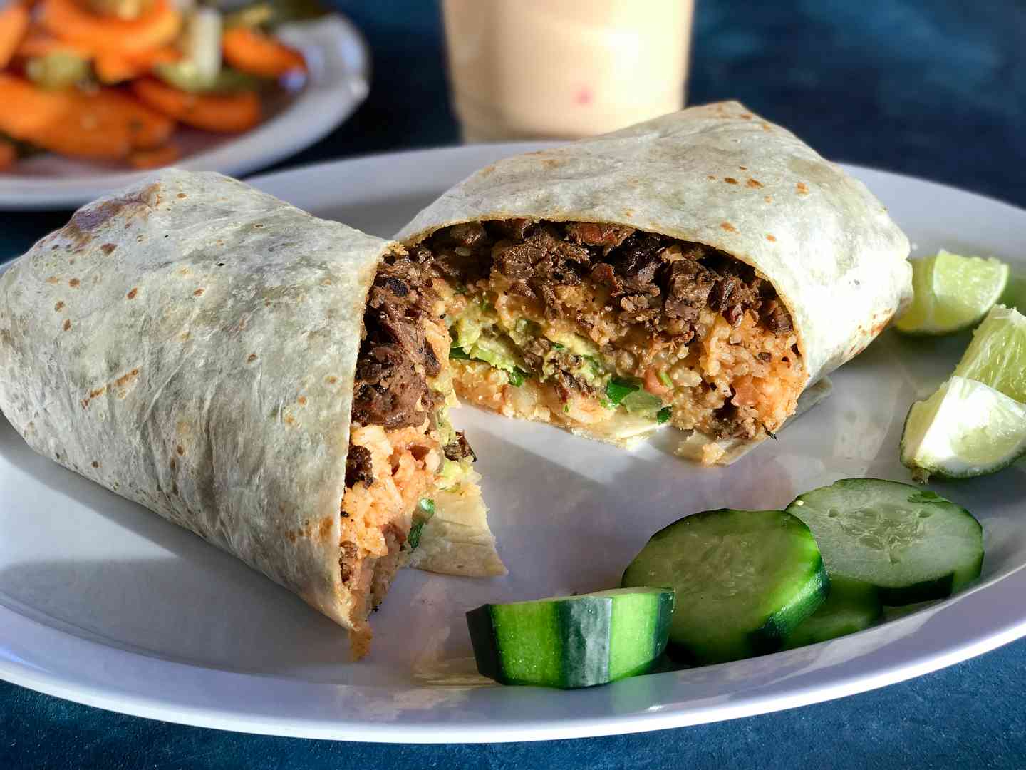 Carne Asada Burrito Main Menu Dos Amigos Tortas Mexican