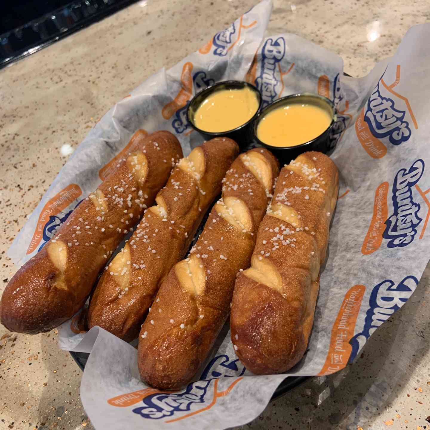 BUTTERY BAKED JUMBO PRETZELS