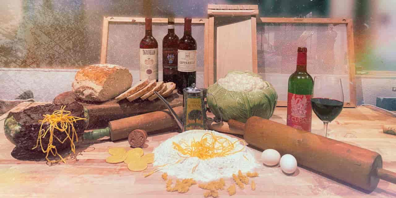 wine and dough ingredients