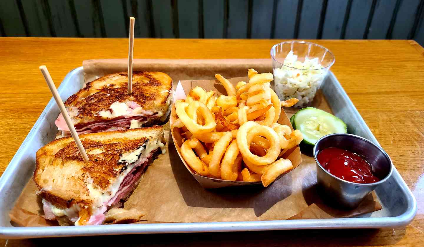 Grilled Prosciutto Cotto and Three Cheeses