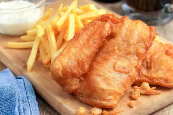 Lemon Battered Fish & Chips