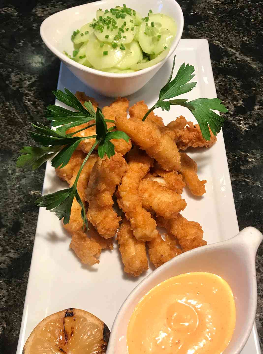 Crispy Almond Dusted Calamari
