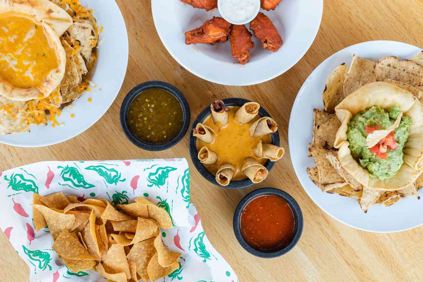 group shot of food
