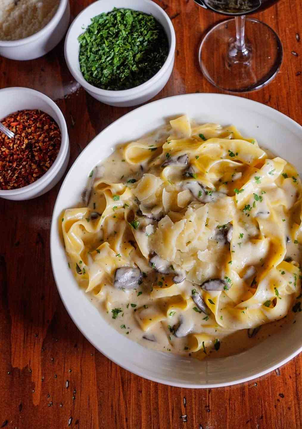 TRUFFLE MUSHROOM PAPPARDELLE Food Ken Stewart's Tre Belle