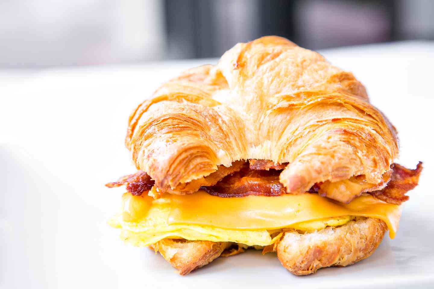 Bacon & Egg Croissant Breakfast Amarith Cafe Cafe in Orange, CA