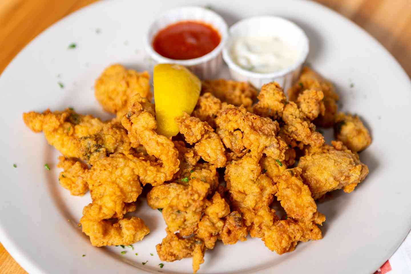 Whole Ipswich Clams with The Bellies Dinner Menu O'Brien's Crabhouse