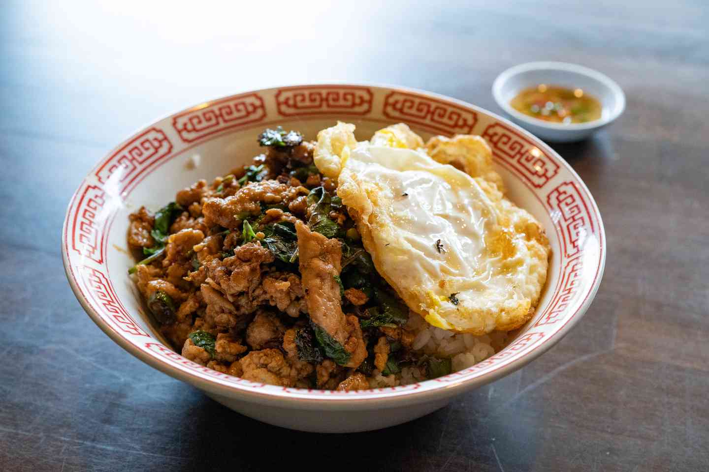 Chili Holy Basil over Rice
