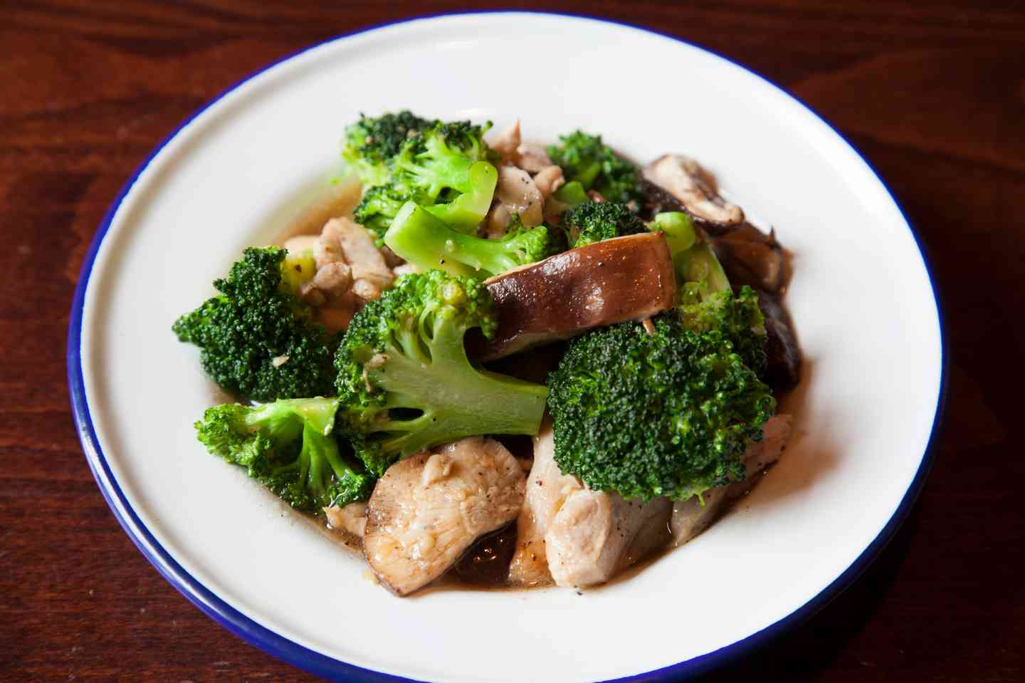 Broccoli and Shiitake Mushrooms
