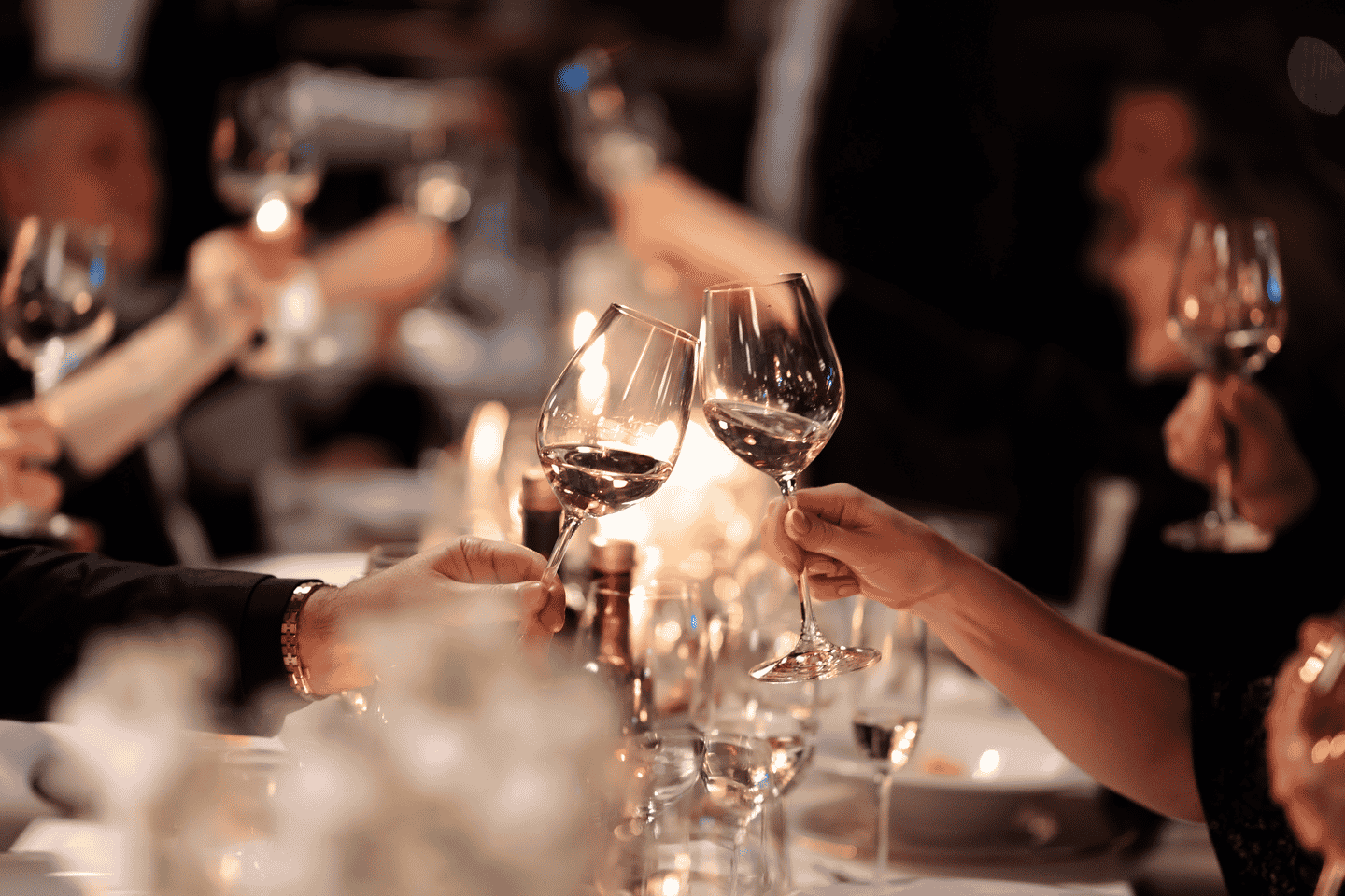 Wine glass cheers
