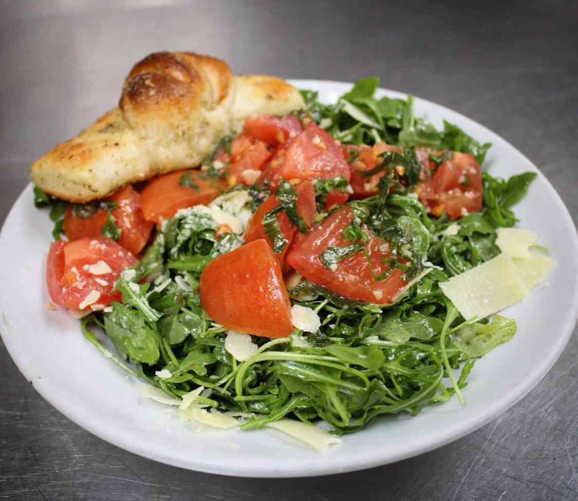 Baby Arugula Shaved Parmesan Salad