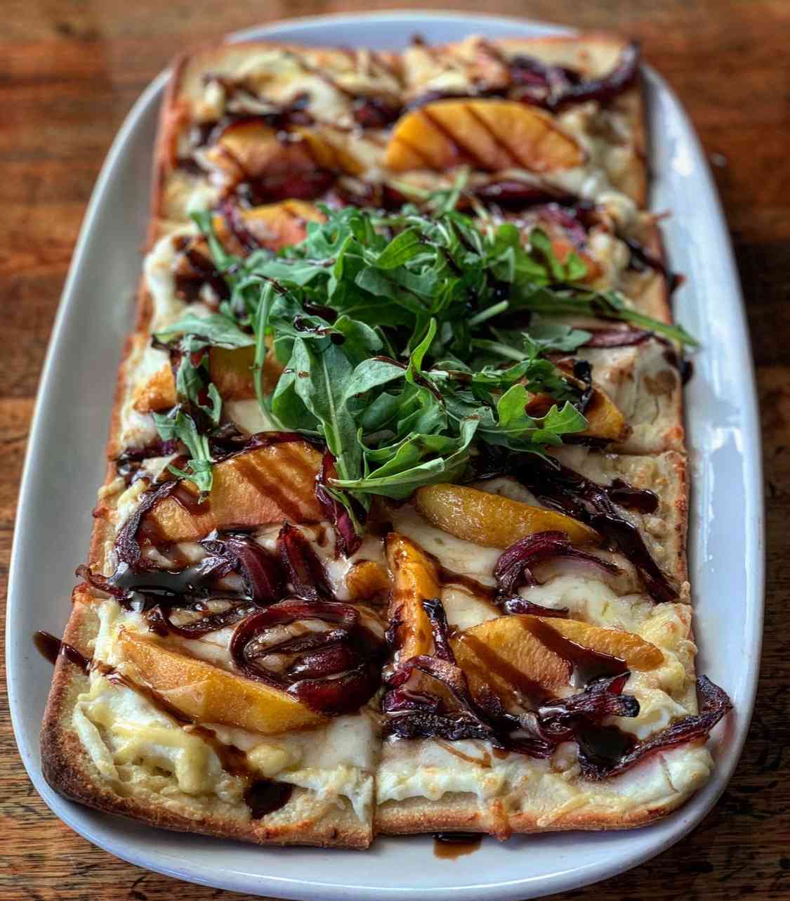 Peach & Arugula Flatbread