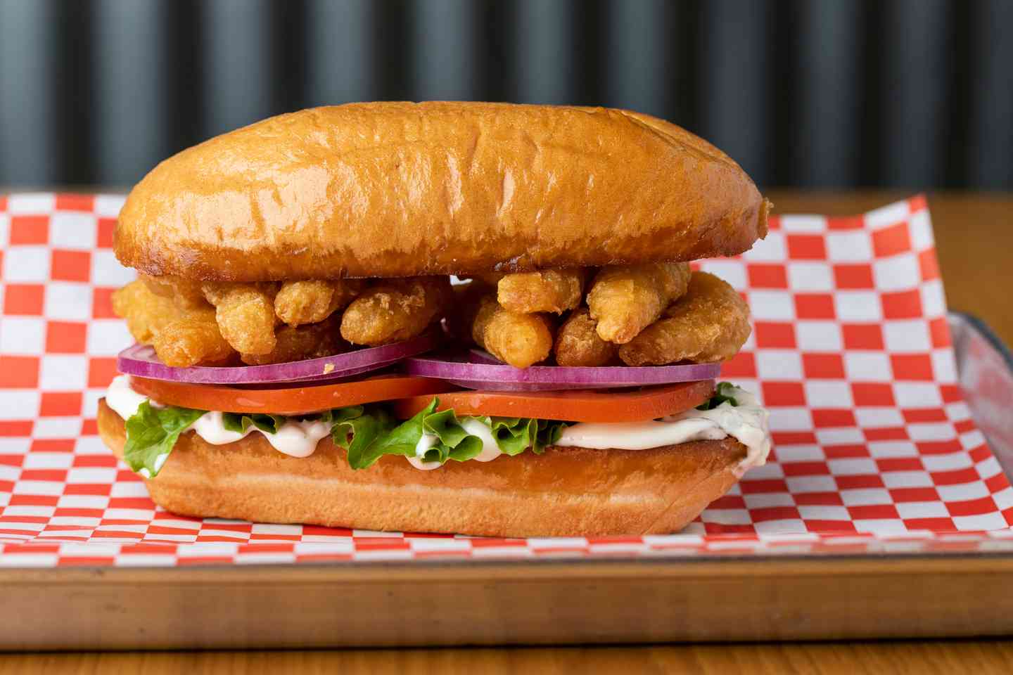 Beer-Battered Shrimp Po'Boy