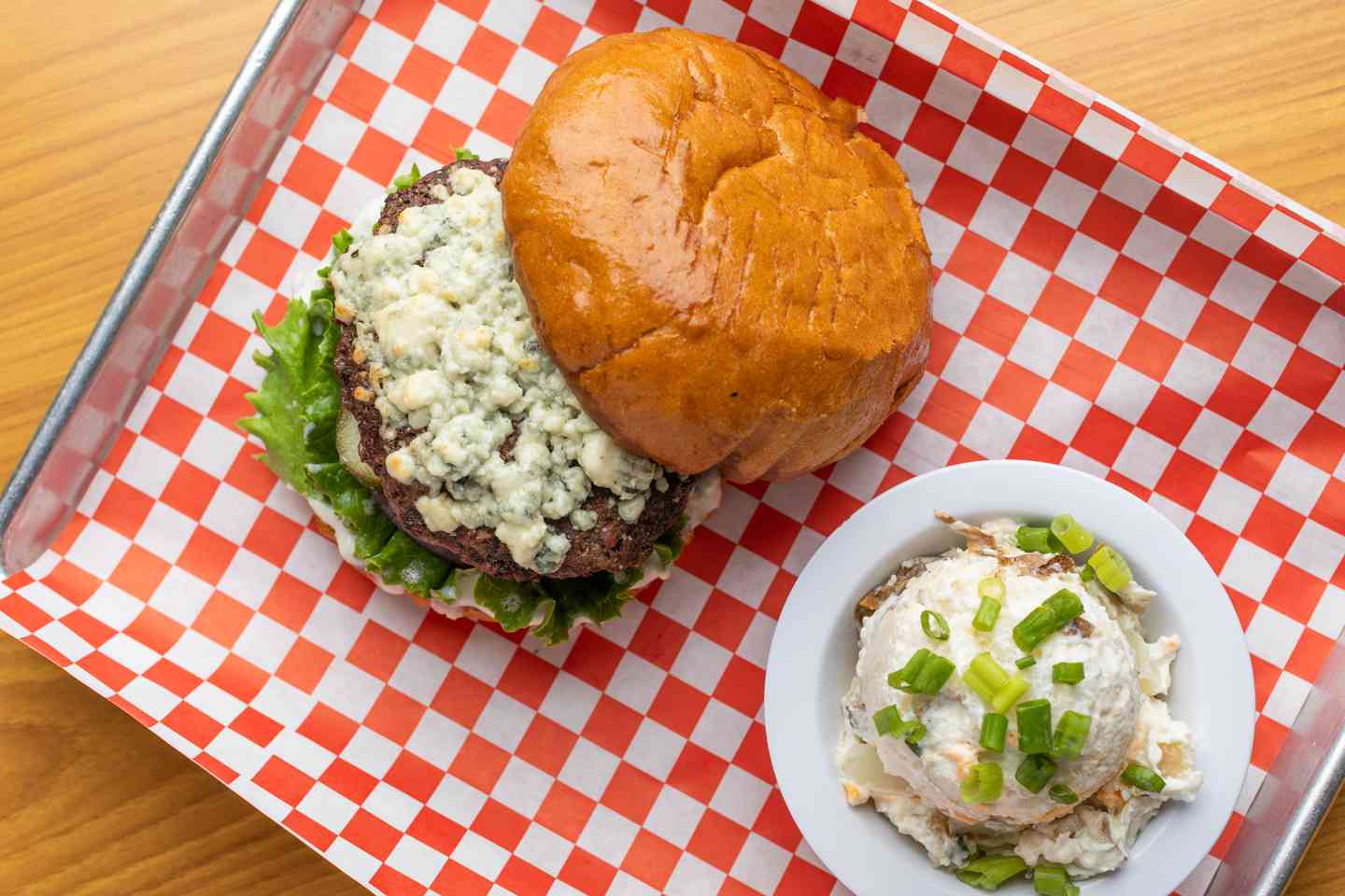 Very Blue Cow Burger